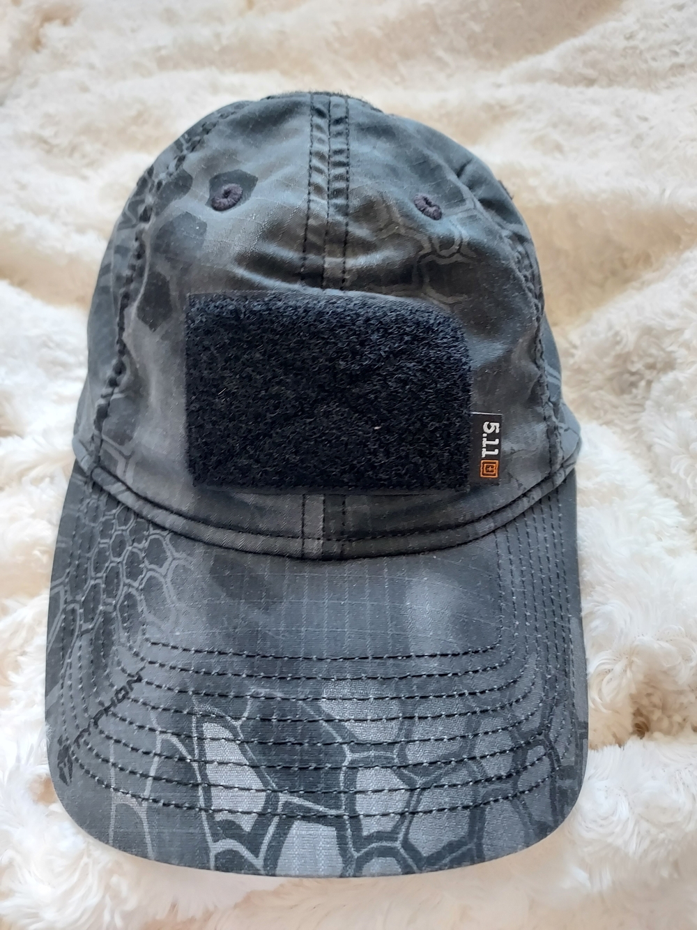 5.11 Tactical Black Kryptek-Pattern Flag Bearer Adjustable One Size Patch Cap